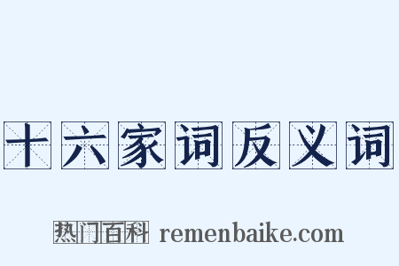 十六家词反义词是什么意思的图片